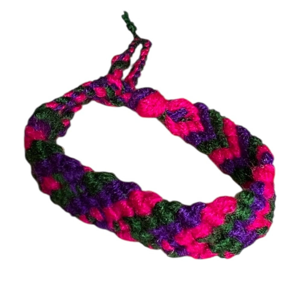 3 for $15 Vibrant Pink and Purple Braided Bracelet